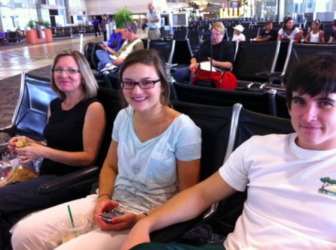 Family at the airport
