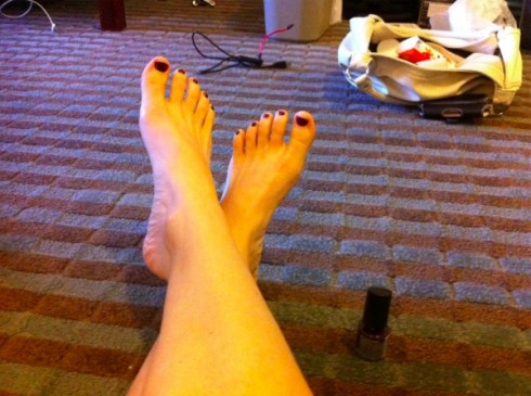 Painted toes