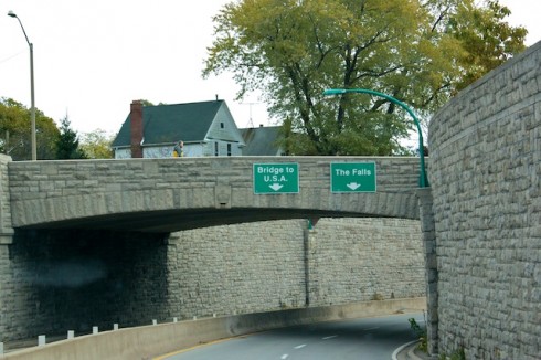 Bridge to USA Sign